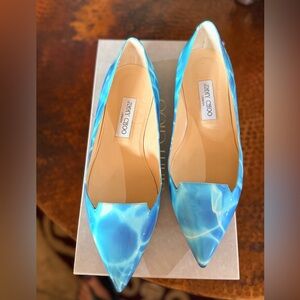 Jimmy Choo Vibrant Blue Flats